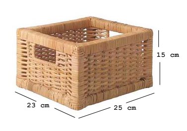 Creative Home Panier de Rangement en Osier, 40 x 30 x 24 cm (+/- 1cm), Boite Rangement Osier, Panier Osier Rangement Salle de Bain, Petit Panier  Tressé