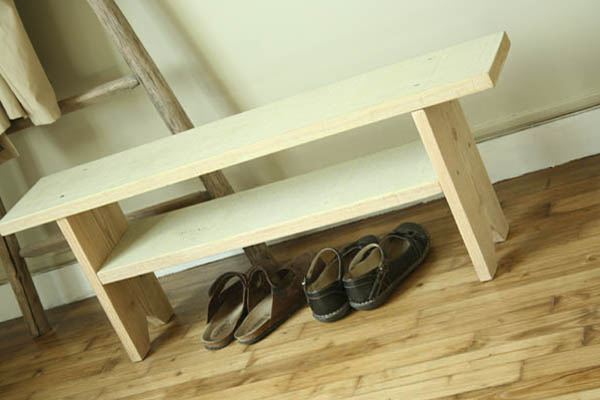 Banc en bois, esprit cabane, idees creatives et ecologiques Cuisine table de Créatif Fabrication