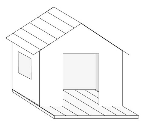 Plan cabane en bois simple