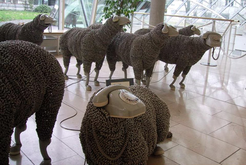 moutons fils telephone