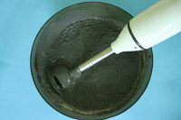 mélange pigment peinture lait pomme de terre