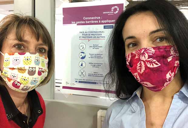 des masques en tissu pour les soigants