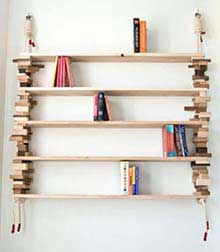 etagere chutes de bois