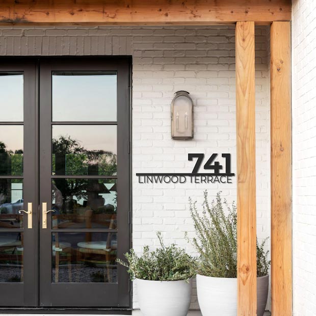 numéro maison métal