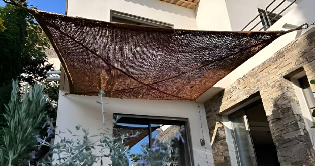 voile d'ombrage fibre coco