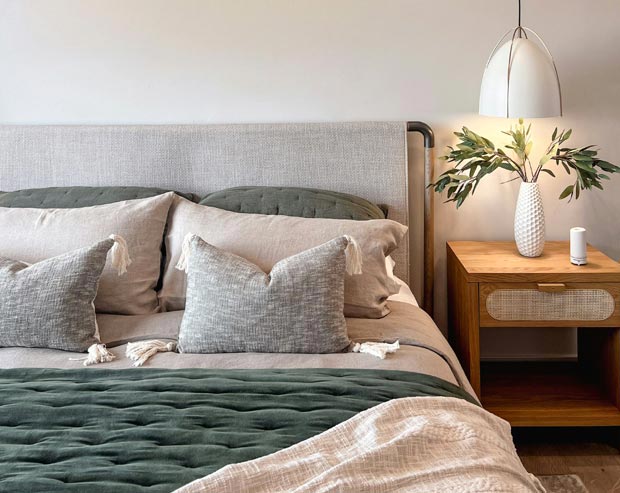 chambre gris et beige