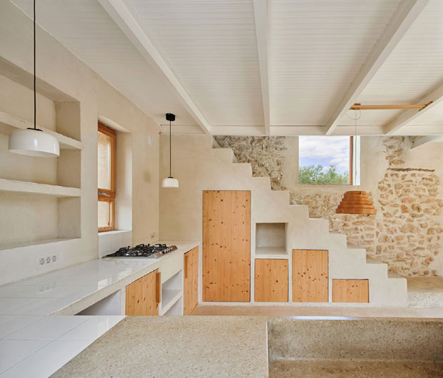 cuisine blanche et bois