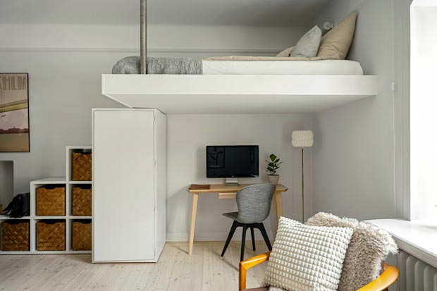 studio avec mezzanine