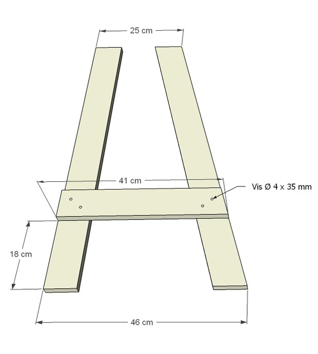fabriquer pieds bureau