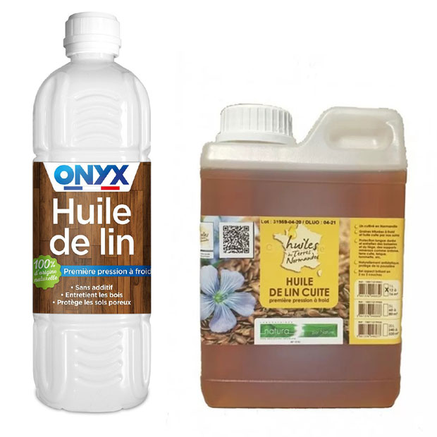 huile de lin crue ou cuite