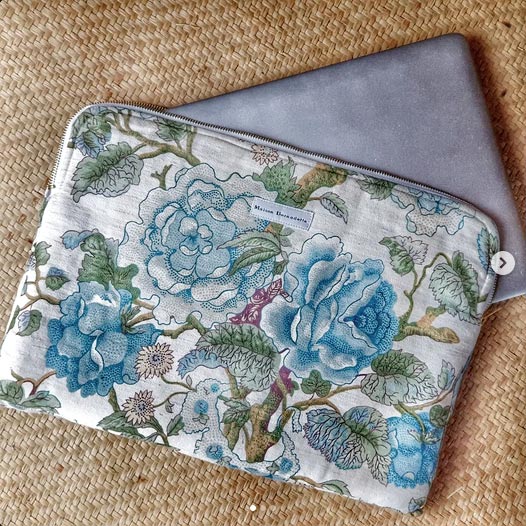 pochette ordinateur tissu