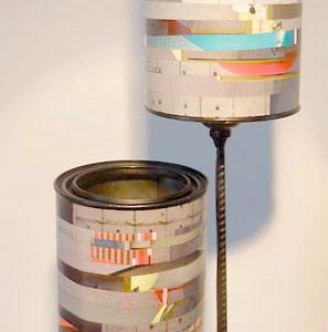 Lampe béton et récup