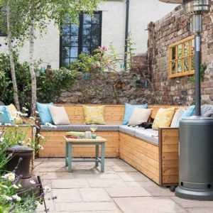 Inspiration : Un charmant salon de jardin <br>dans un patio anglais