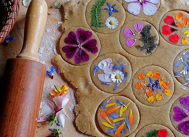#htmlcaption_18922 Cuisine sauvage : Les biscuits aux fleurs du jardin