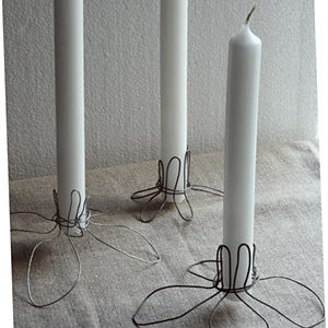 Bougeoirs en fil de fer