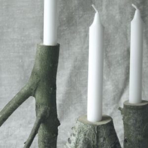 Bougeoirs en châtaignier