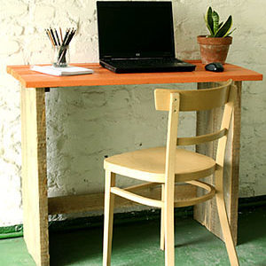 Bureau bois brut