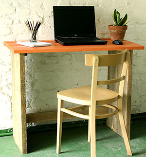 Bureau bois brut