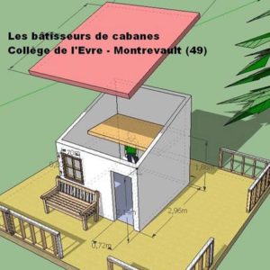 Une cabane palette construite par des collégiens