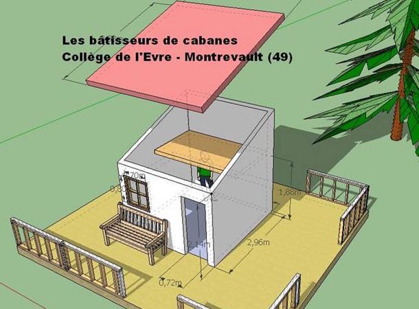 #htmlcaption_2066 Une cabane palette construite par des collégiens