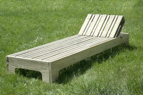 Chaise longue en palette