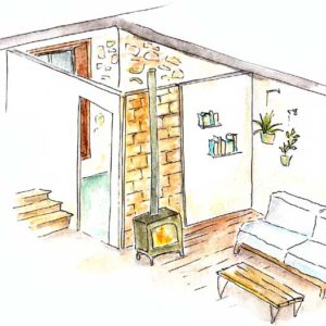 Eco-rénovation : Une paroi intérieure<br>en brique de terre