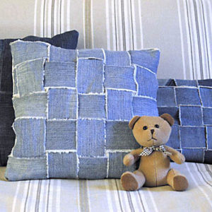 Coussin en jeans