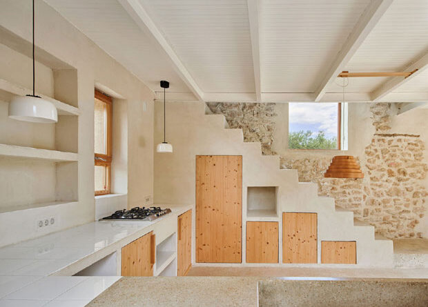 cuisine blanche et bois