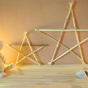 Création : étoiles de Noël en bois