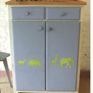 Avant-Après : Meuble enfant bleu pastel