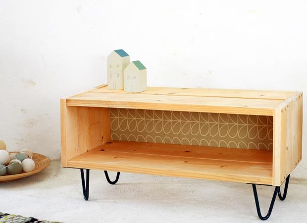 Meuble TV DIY en bois massif