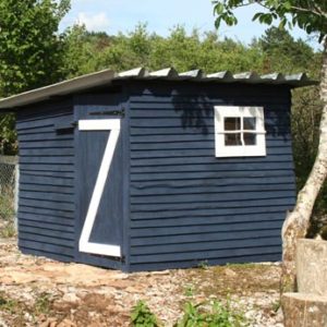 Peinture Suédoise bleue ou jaune : les cabanes de Patricia