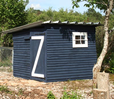 Peinture Suédoise bleue ou jaune : les cabanes de Patricia