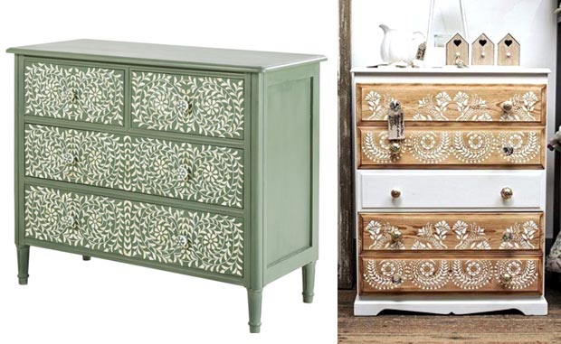 pochoir peinture meuble