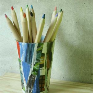 DIY : Pot à crayon en papier mâché
