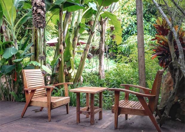 salon jardin bois
