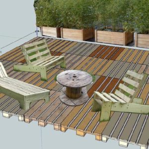 Aménagement : Une terrasse 100 % récup à Quimper