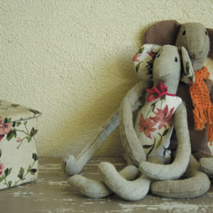 Doudou en tissu de récup