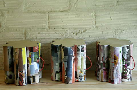 #htmlcaption_1266 Idée déco enfants : Poufs en carton