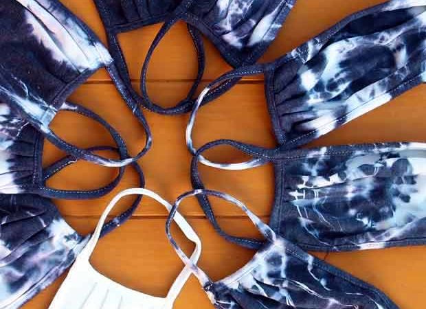 #htmlcaption_18779 DIY : Décorer les masques en tissu <br>avec l’art de la teinture Shibori