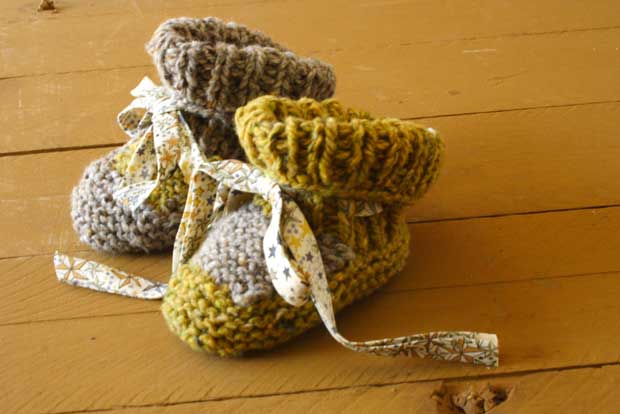 Tricot facile : Des chaussons de bébé