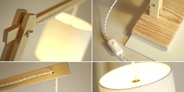 lampe articulee bois detail