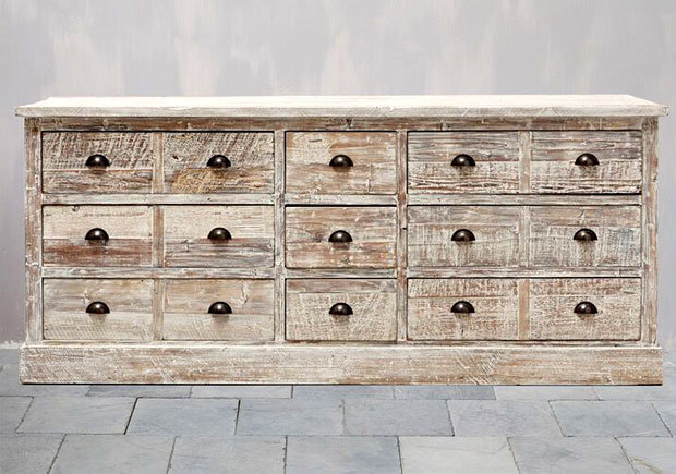 meuble cérusé blanc