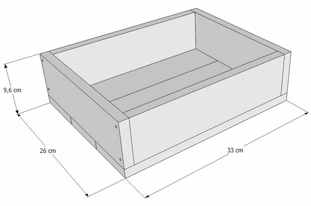 boite de rangement en palette