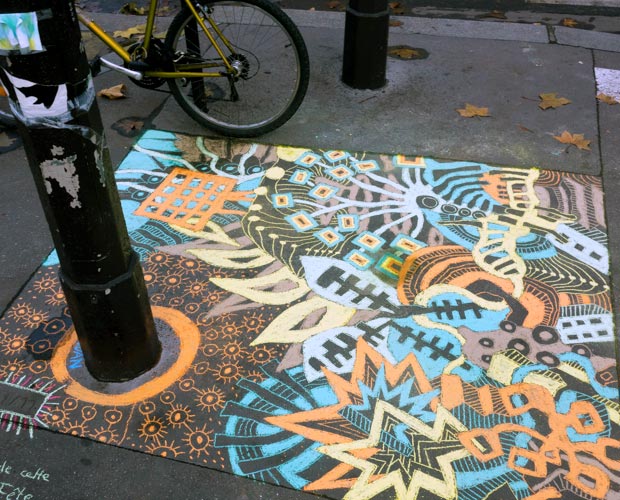 artiste craies trottoir