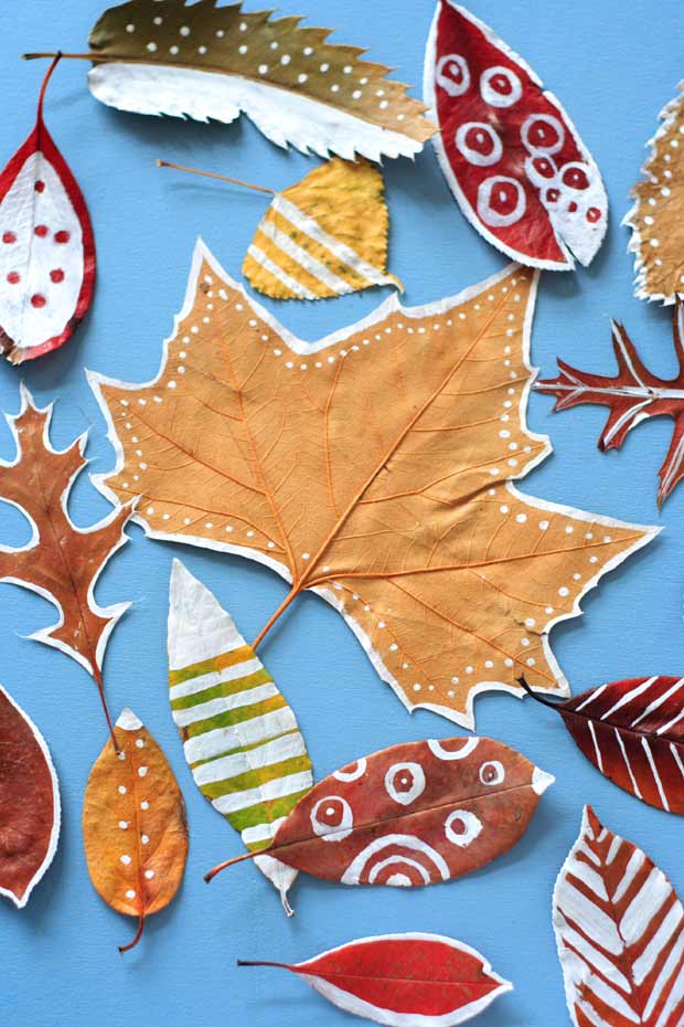 Couronne feuilles d'automne DIY pour enfants