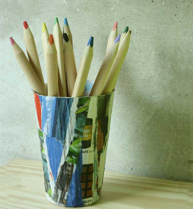 pot en papier mache