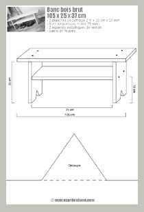 vignette plan banc bois