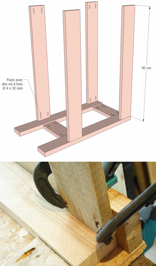 fabrication meuble vasque étape 2