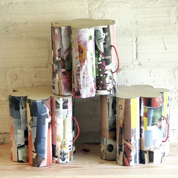 poufs en carton